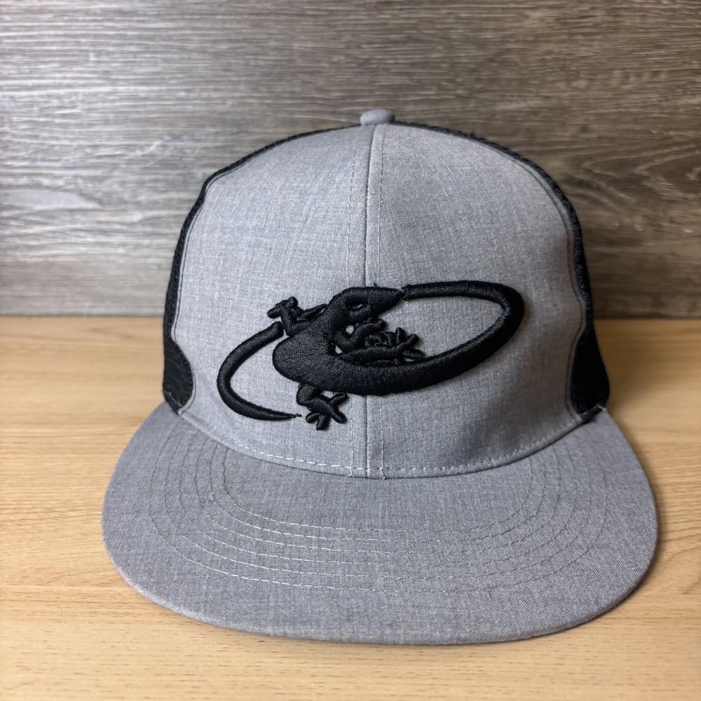 Lizard Skins Hat Cap Snapback Gray Trucker Biking Cycling